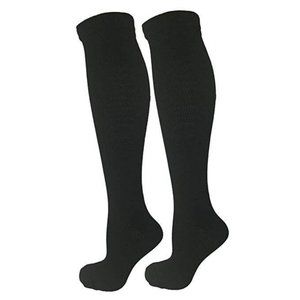 2 Pair Black Large/X-Large Ladies Compression Sock